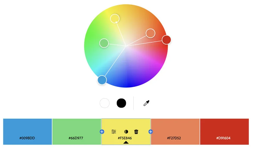 Creative impact color palette for PPT.