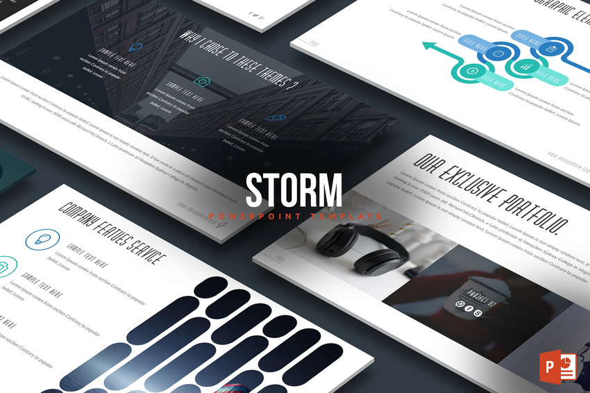  Strom PowerPoint template