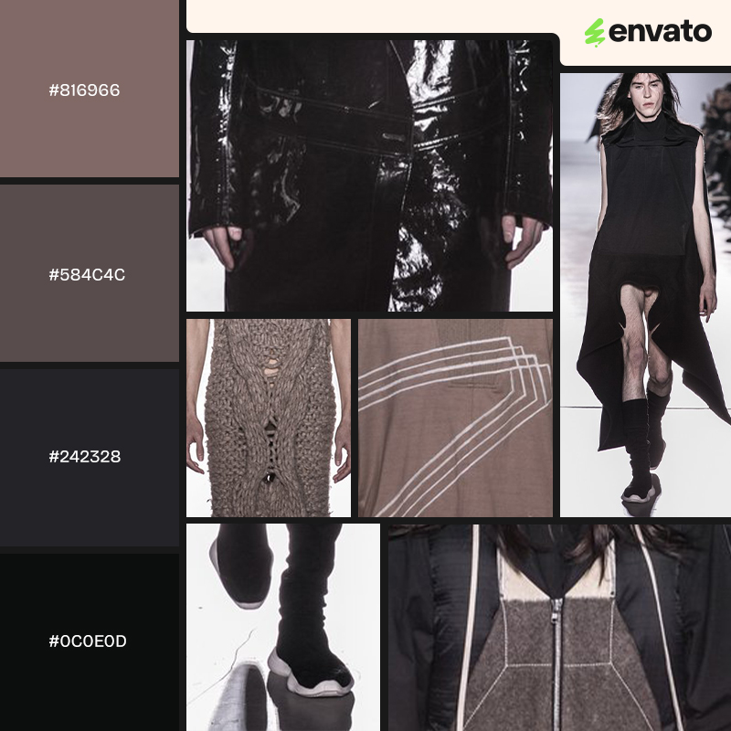 2015 Rick Owen's Sphinx collection and color palette.