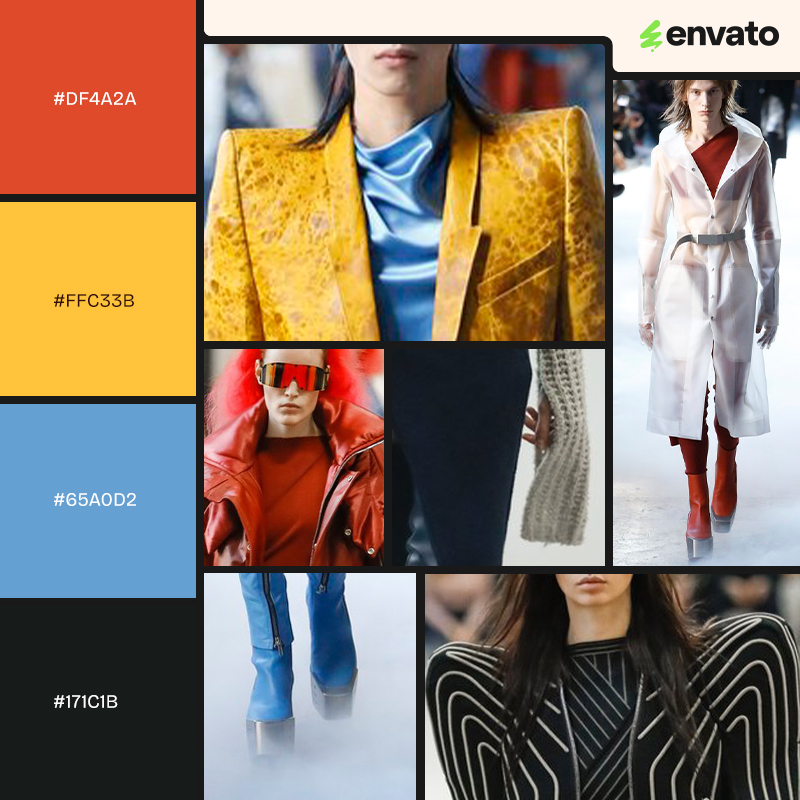 2020 Rick Owen's Performa collection and color palette.
