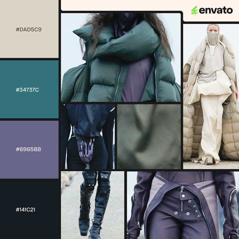 2021 Rick Owen's Gethsemane collection and color palette.