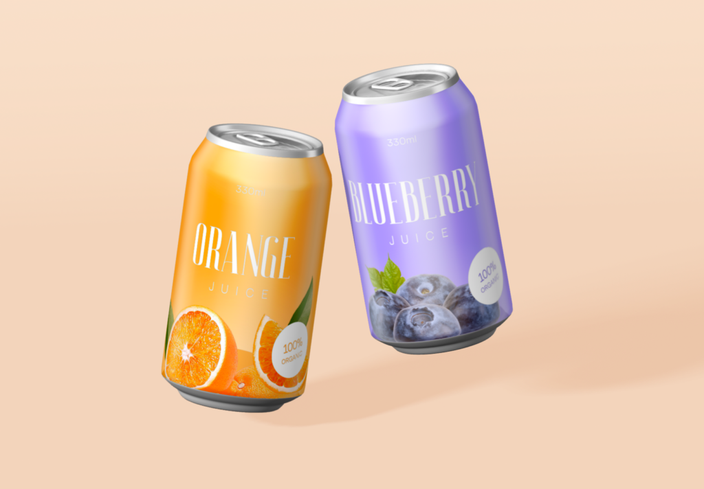 Juice cans mockup by TanyaDesign
