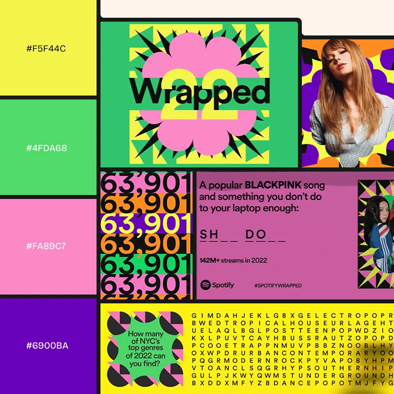 Images and marketing from Spotify Wrapped 2022.