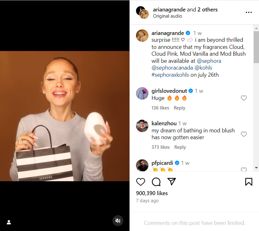 Ariana Grande Instagram Reel