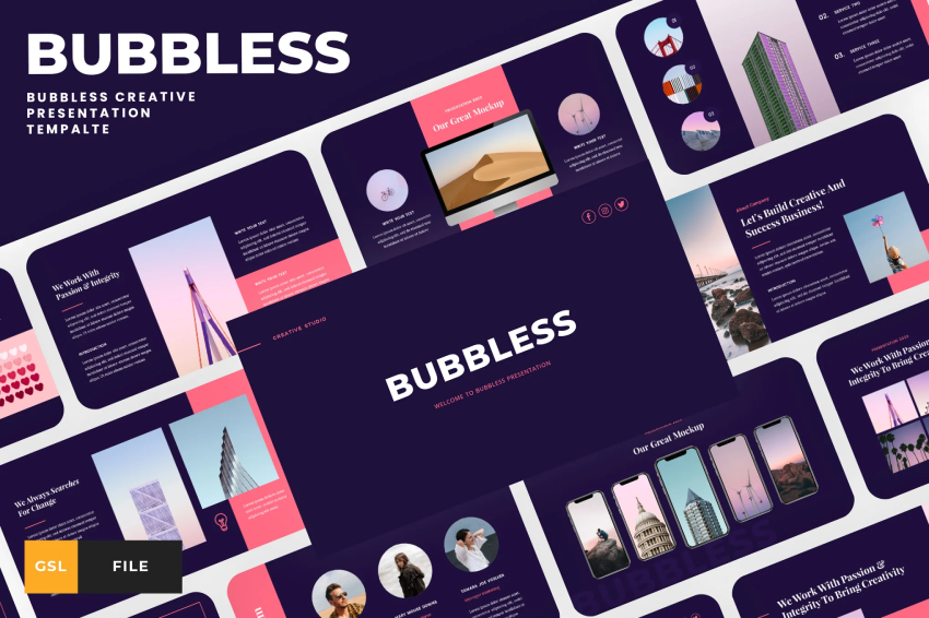 Bubbless - Creative Business Google Slides
