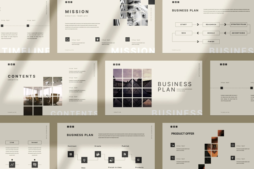 Business Plan Google Slide Presentation Template
