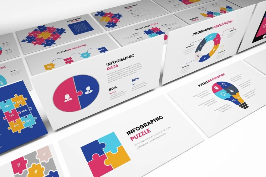 Puzzle Infographic Powerpoint Template
