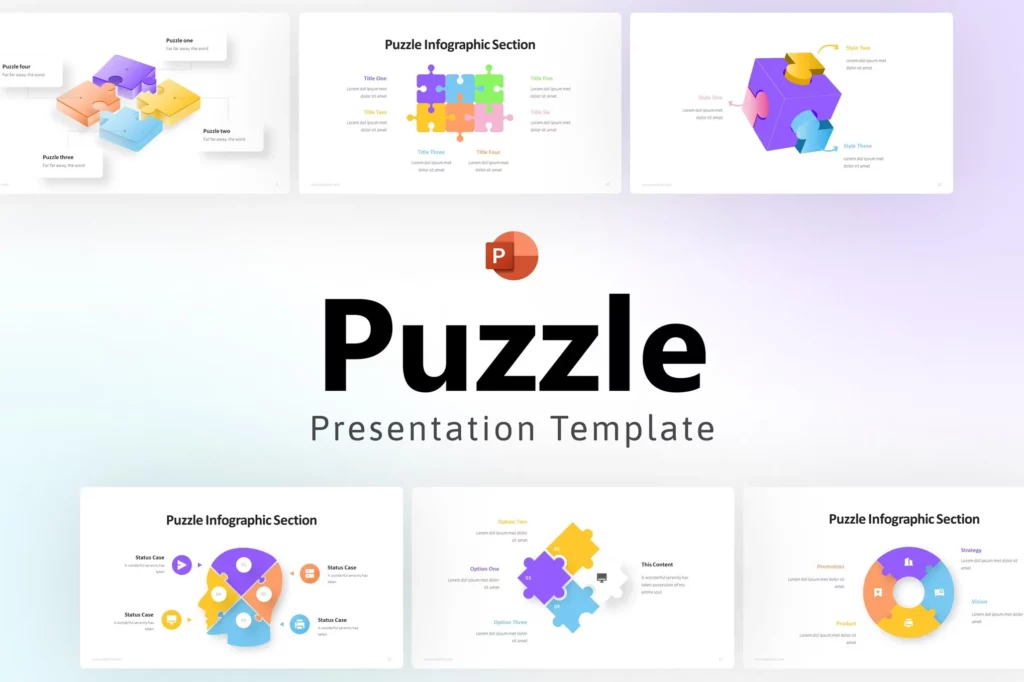 Puzzle Infographic PowerPoint Template

