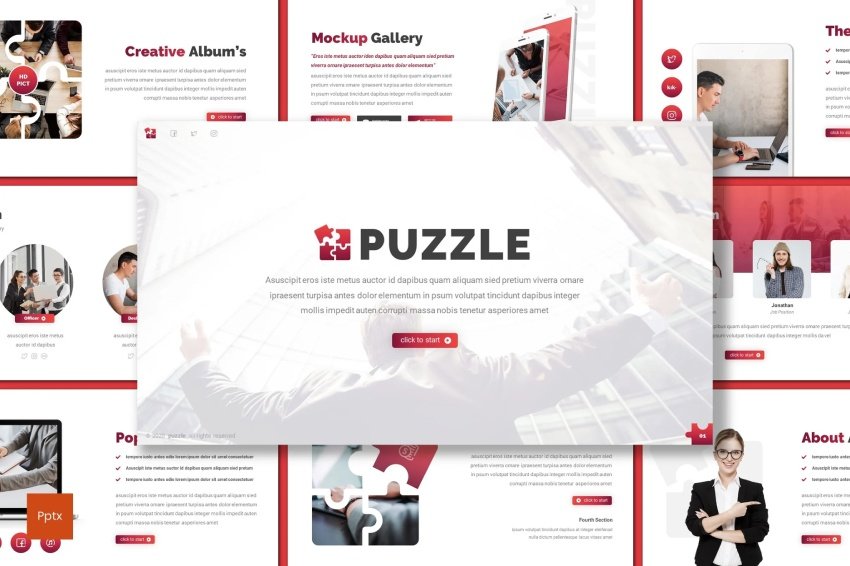 Puzzle - Business Powerpoint Template
