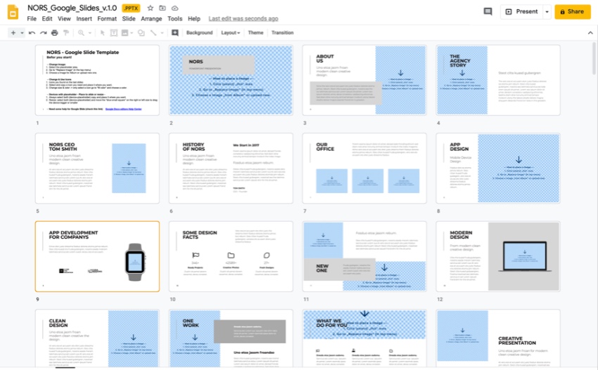 Step 1 Google Slides business themes