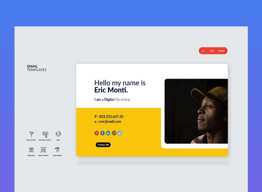 Yellow Email Signature