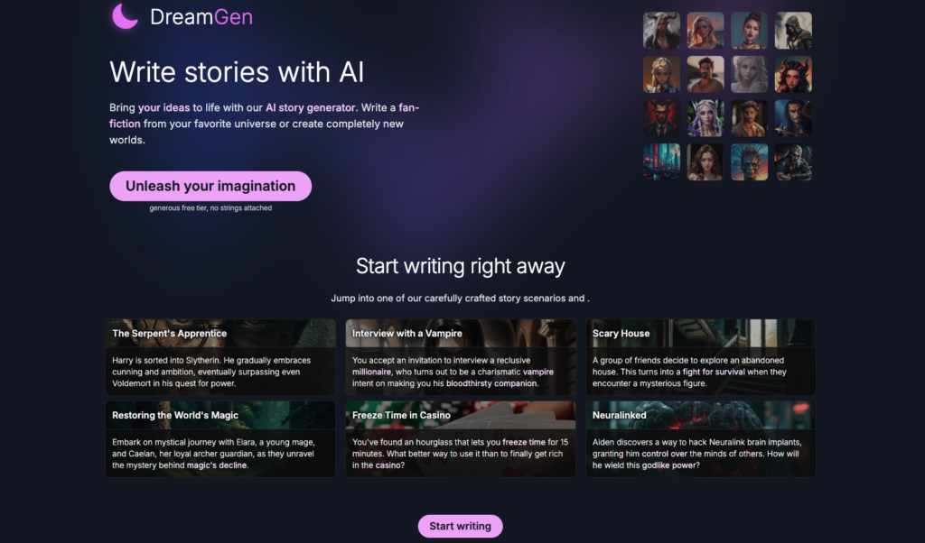 DreamGen AI Story Generator