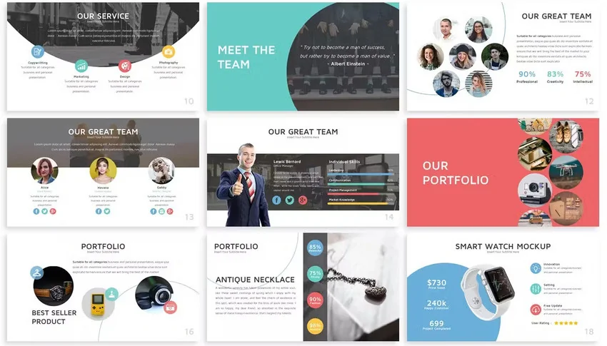 Loopers is a multipurpose PowerPoint template