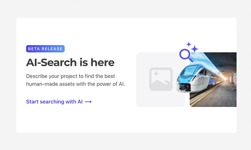 AI search in Envato Elements 