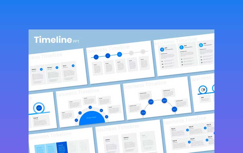 Corporate Timeline is a PowerPoint template