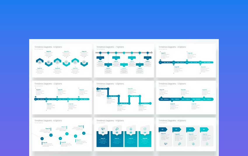 Timelines Diagrams PowerPoint Templates