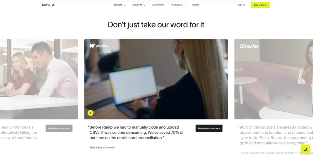 Ramp landing page
