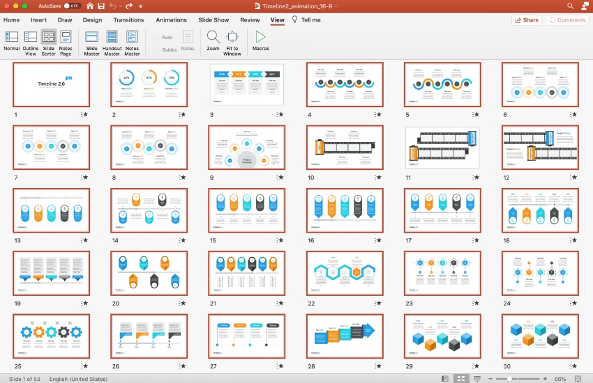 Step 1 PowerPoint timeline template
