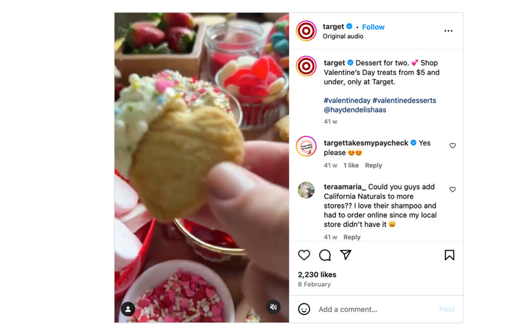 target valentine's campaign