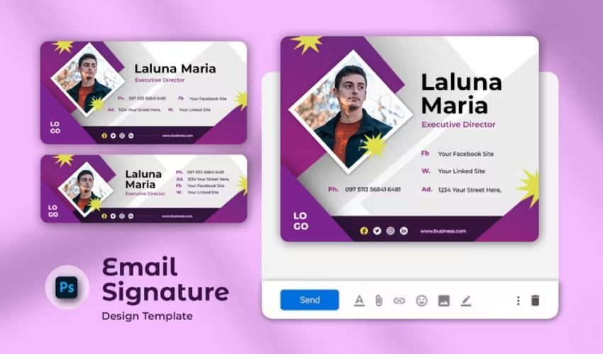 10. Organized Email Signature Template