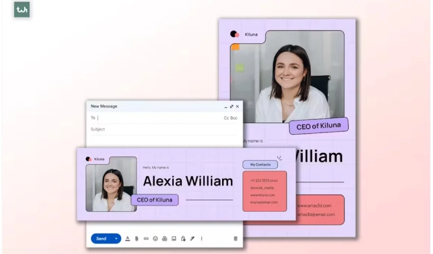 Retro Modern email signature