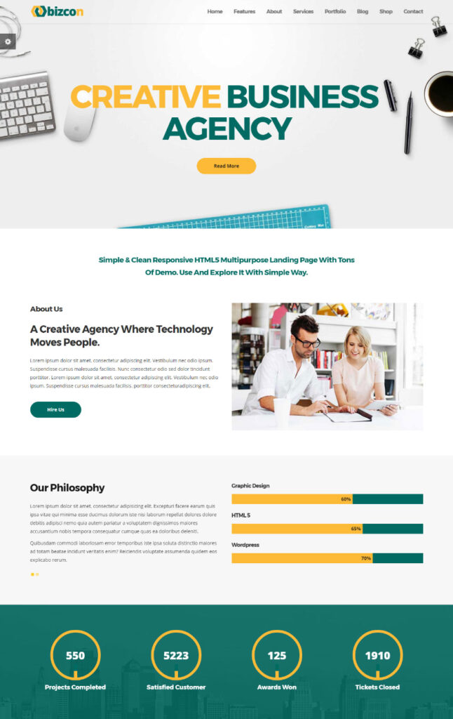 Bizcon Simple Multipurpose HTML Site Template