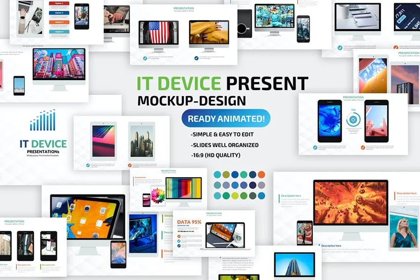 Device Mockup PPT Template, a premium template on Envato Elements