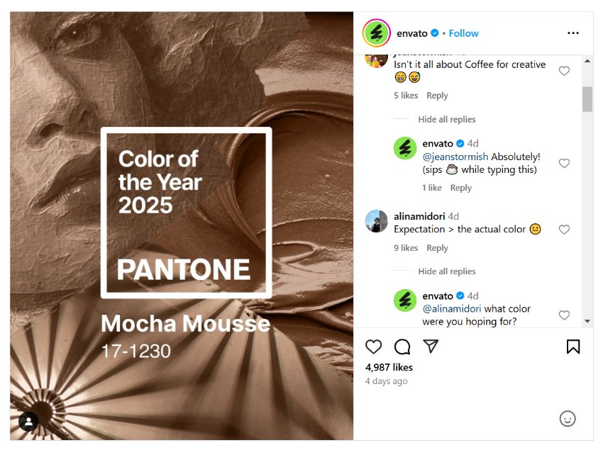 Engaging with Instagram comments