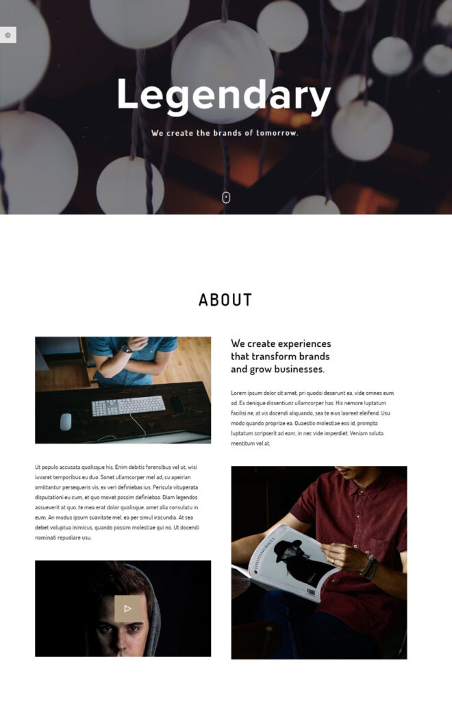 Legendary - Innovative and Versatile One Page Template