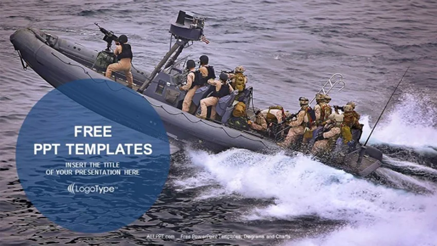 Military Boats - Free Soldier PowerPoint Template
