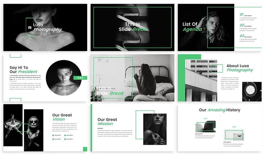 PowerPoint photo slideshow template