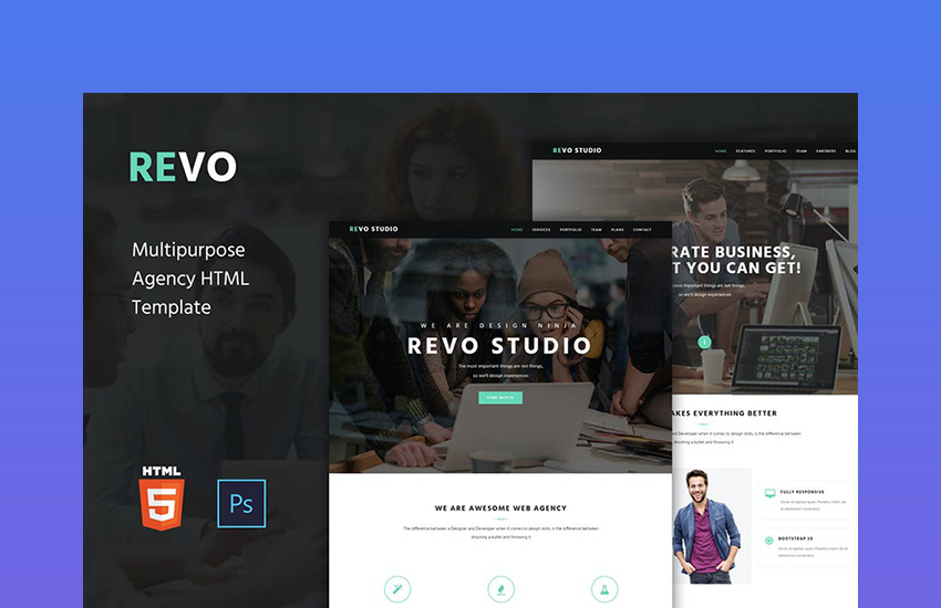 Revo Studio - Agency Onepage HTML Template