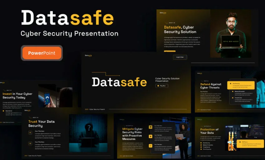 Datasafe - Cyber Security PowerPoint Template