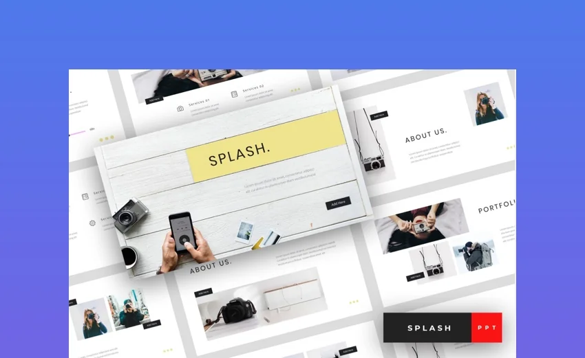 Splash Photography PowerPoint Template