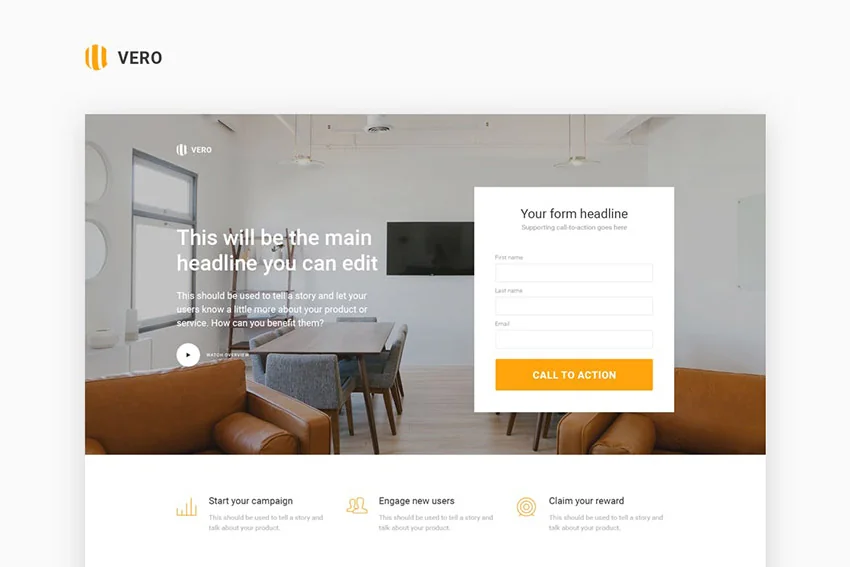 Vero Single Product Landing Page