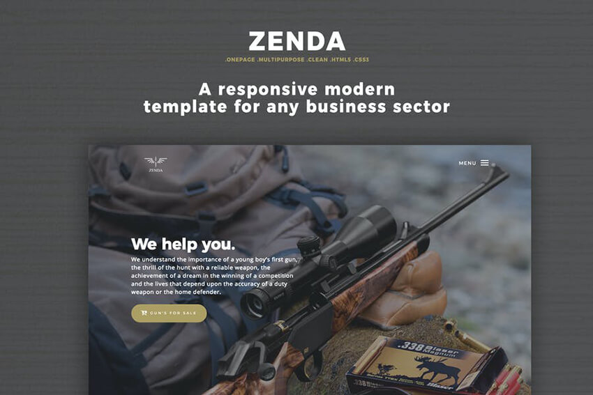 Zenda Product Landing Page Template