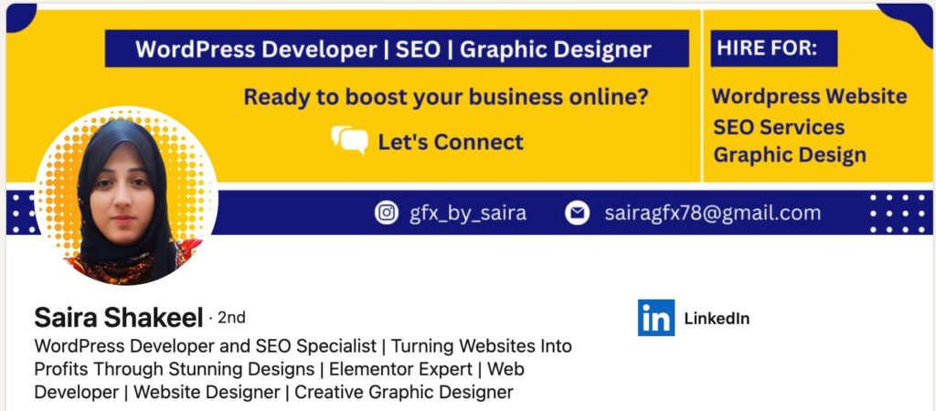 graphic designer bio for linkedin example
