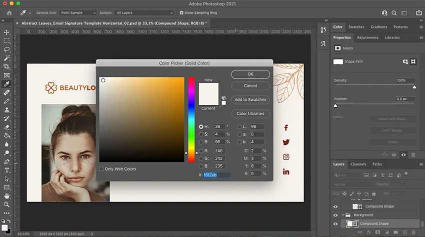 Changing the background color 