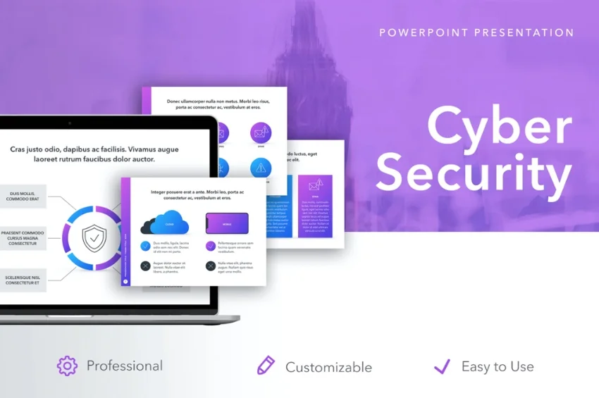 Cyber security PPT template