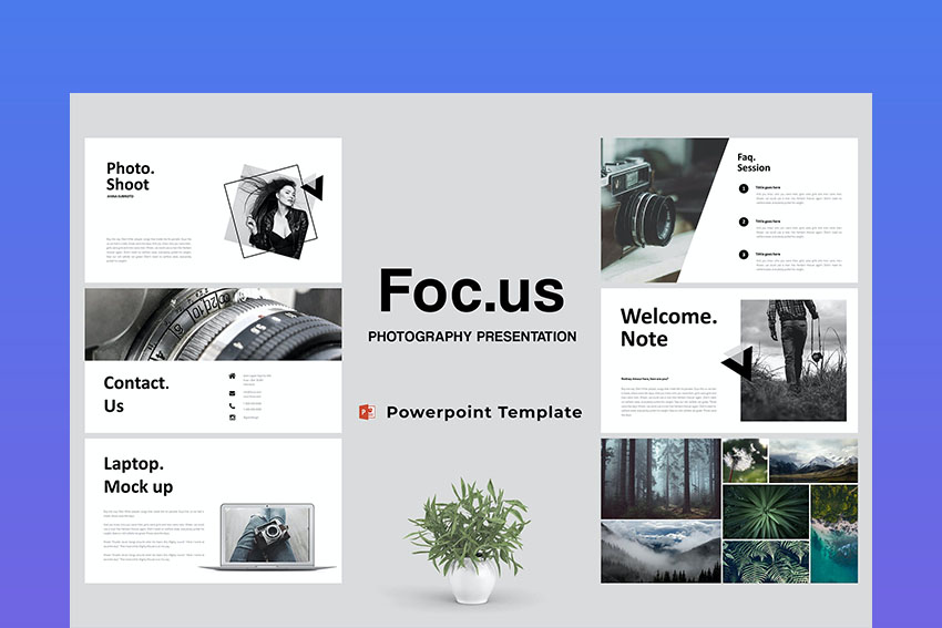 Focus is a photography PowerPoint template
