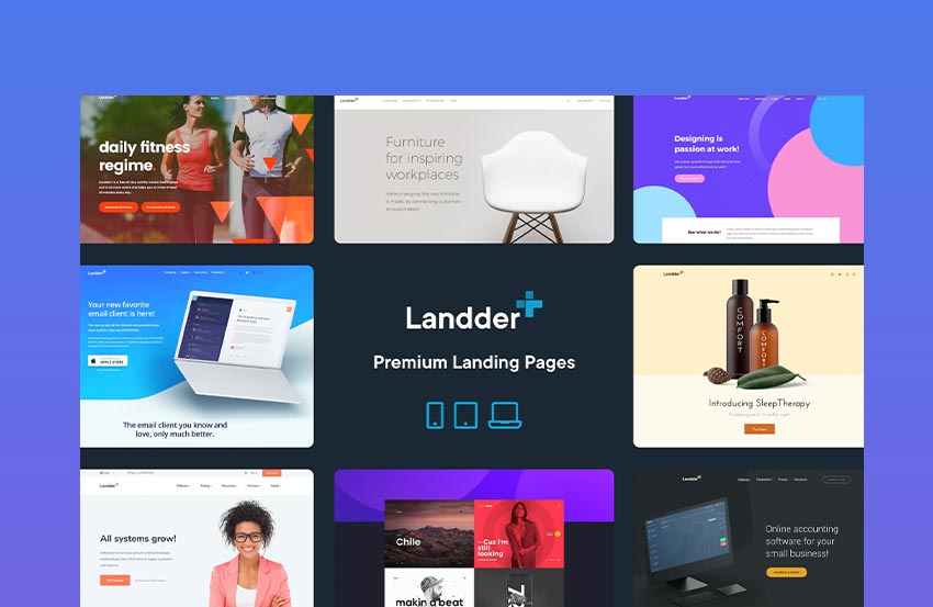 Landder multipurpose product landing pages