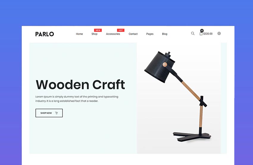 Parlo fashion furniture store HTML template