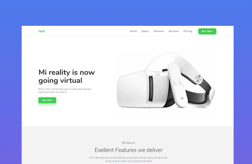 Root Multi Use Landing Page Template