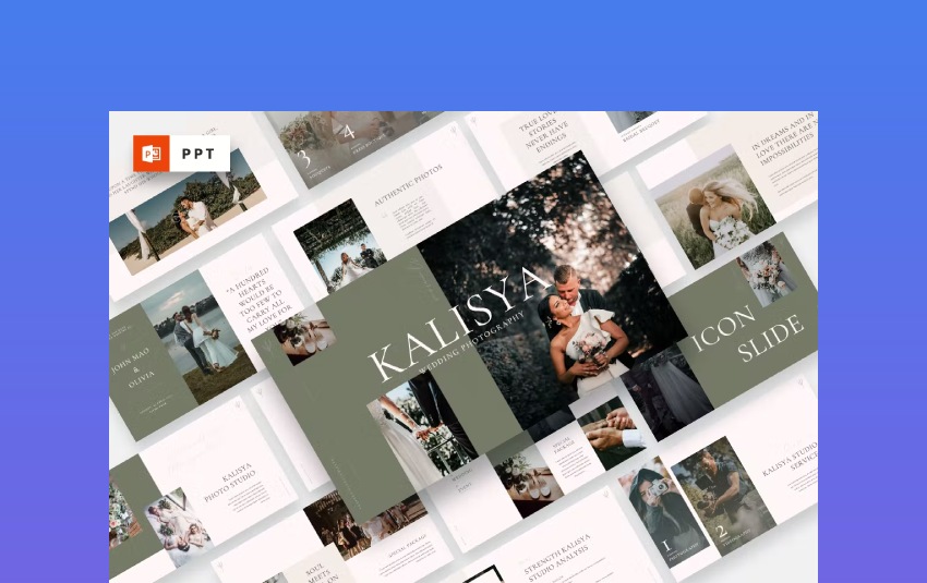 Kalisya Wedding Photography PowerPoint Template