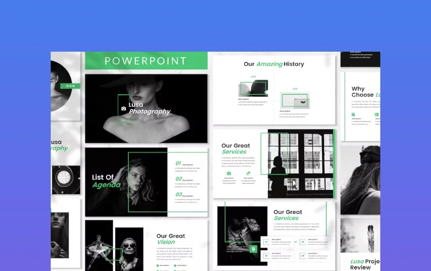 Lusa Engaging Photography PowerPoint Template
