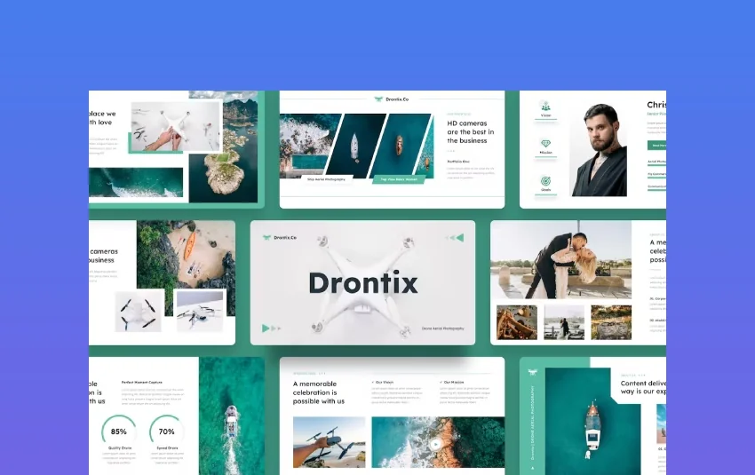 Drontix Drone Aerial Template PowerPoint for Photography