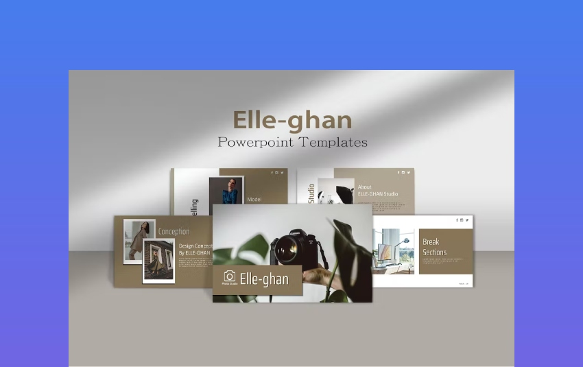ELLE-GHAN Sophisticated Photography PowerPoint Template