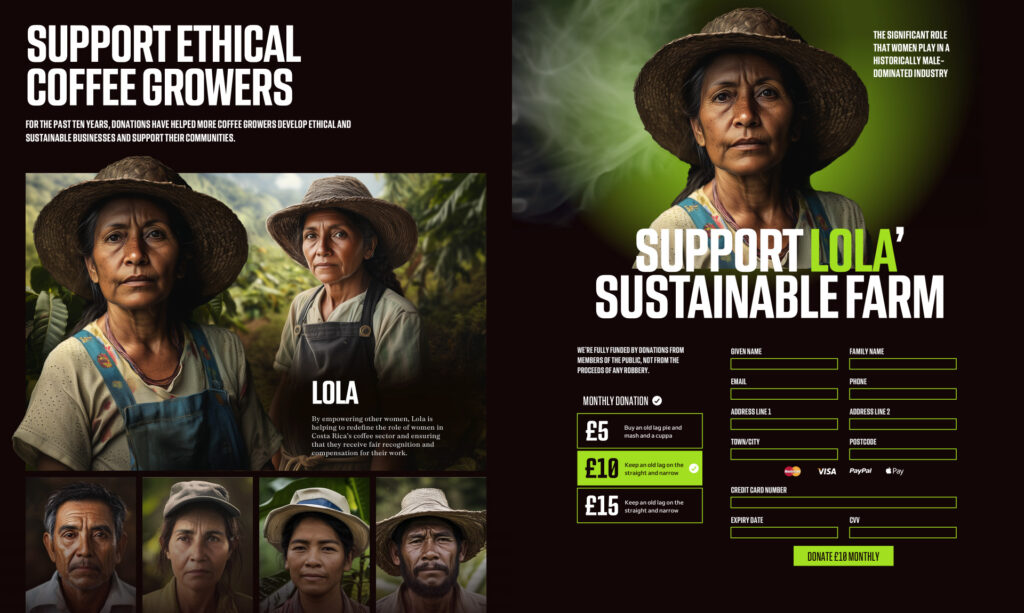 website design for The Daily Grind