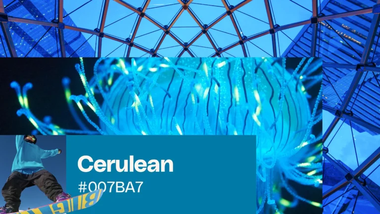 Cerulean blue color and the trickle-down effect