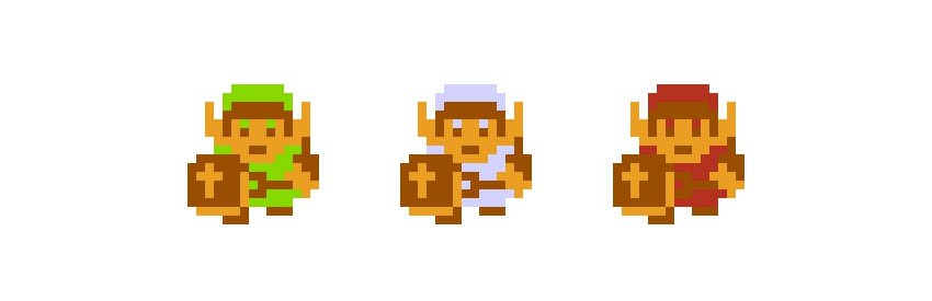 Link sprites from Zelda II